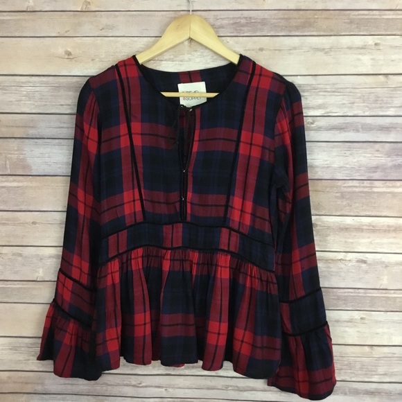 Thread & Supply Tops - Thread & Supply Plaid Peplum Top